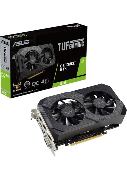 GEFORCE TUF GTX 1650 4GB 128bit GDDR6 1635MHz OC DVI HDMI DP (TUF-GTX1650-O4GD6-P-V2-GAMING) EKRAN KARTI