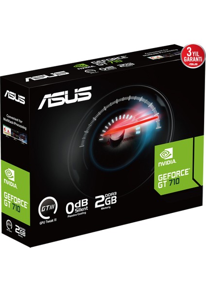 ASUS GEFORCE GT 710 2GB 64bit DDR3 954MHz DVI HDMI Low Profile (GT710-SL-2GD3-BRK-EVO) EKRAN KARTI