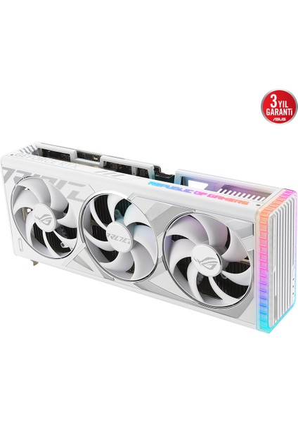 ASUS GEFORCE ROG RTX 4090 24GB 384bit GDDR6X 2640MHz OC 2xHDMI 3xDP RGB (ROG-STRIX-RTX4090-O24G-WHITE) DLSS3 EKRAN KARTI