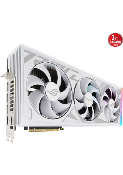 ASUS GEFORCE ROG RTX 4090 24GB 384bit GDDR6X 2640MHz OC 2xHDMI 3xDP RGB (ROG-STRIX-RTX4090-O24G-WHITE) DLSS3 EKRAN KARTI