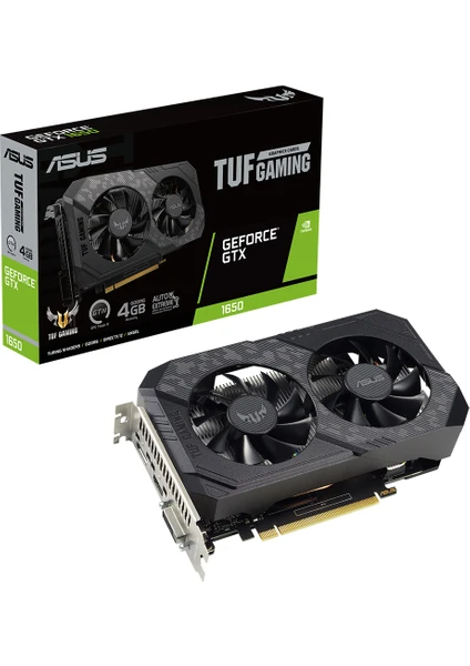 ASUS GEFORCE TUF GTX 1650 4GB 128bit GDDR6 1620MHz OC DVI HDMI DP (TUF-GTX1650-4GD6-P-V2-GAMING) EKRAN KARTI