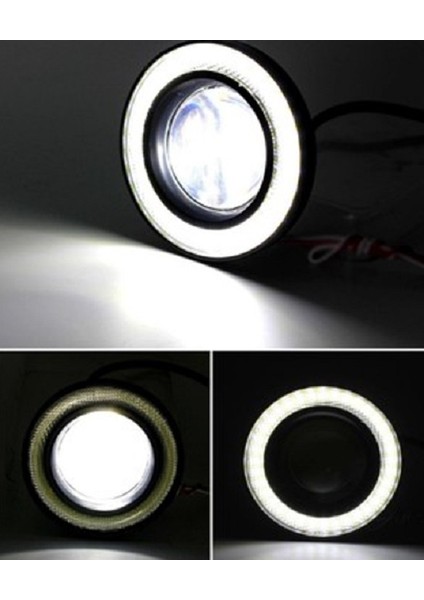 Angel LED Halkalı Sis Farı Mercekli 89 mm Beyaz