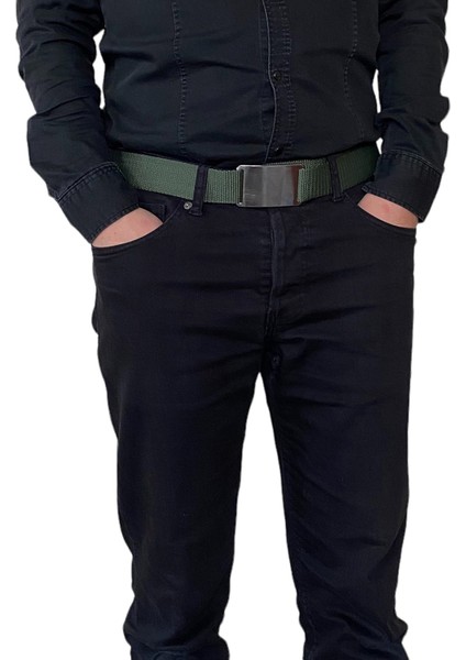 2023 Yeni Sezon, Özel Tasarım, Unisex Nikel Mat Düz Tokalı, Yeşil Kolon Kemer 4 cm modelleri