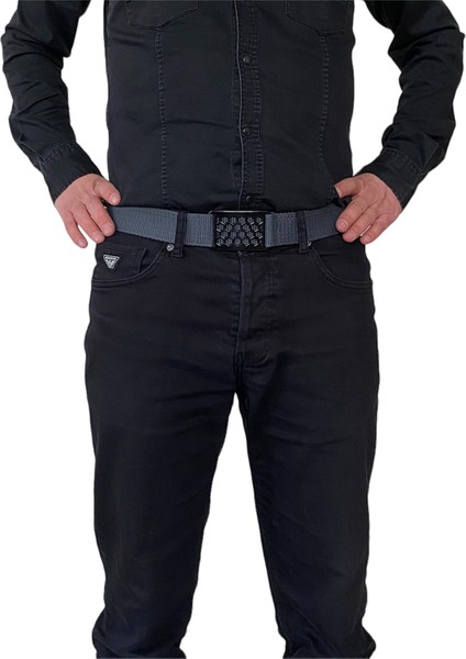 2023 Yeni Sezon, Özel Tasarım, Unisex Siyah Petek Tokalı, Füme Kolon Kemer 4 cm modelleri