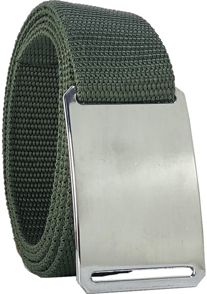 2023 Yeni Sezon, Özel Tasarım, Unisex Nikel Parlak Düz Tokalı, Yeşil Kolon Kemer 4 cm