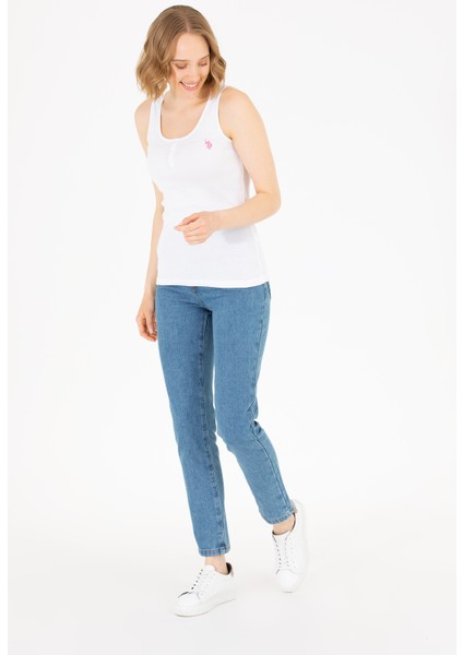 Kadın Beyaz Basic T-Shirt 50262673-VR013 modelleri