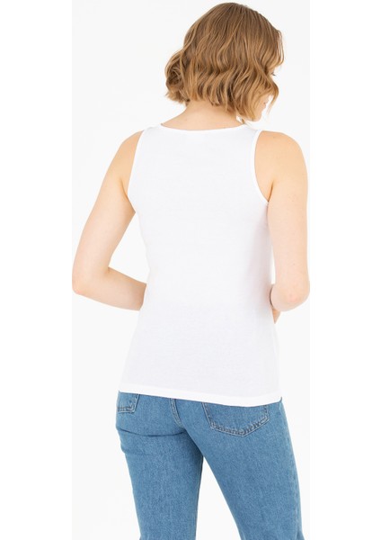 Kadın Beyaz Basic T-Shirt 50262673-VR013 indirimleri