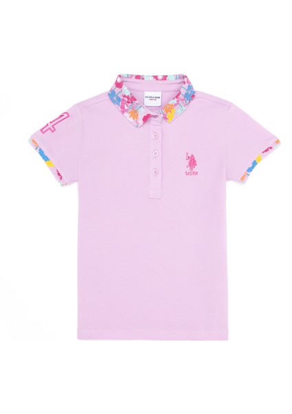 U.S. Polo Assn. Kız Çocuk Manolya Basic T-Shirt 50265667-VR211