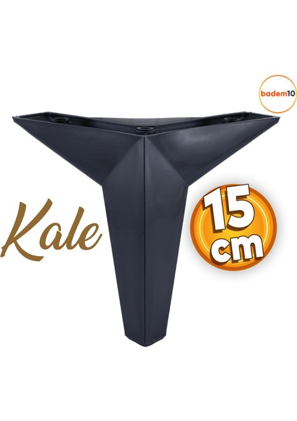 Kale Lüks Mobilya Kanepe Sehpa Tv Ünitesi Koltuk Ayağı 15 Cm Siyah Baza Ayakları