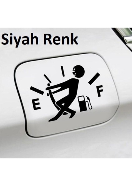 Siyah Araba Yakıt Deposu Kapağı Sticker Araba Sticker Oto Sticker 13CMX9,5CM