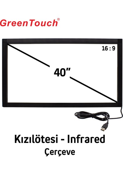 40" Green Touch Ir Dokunmatik Çerçeve 10 Nokta