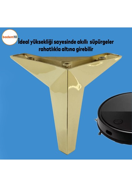 Kale Lüks Mobilya Kanepe Sehpa Tv Ünitesi Koltuk Ayağı 12 Cm Altın Gold Baza Ayakları fiyatları