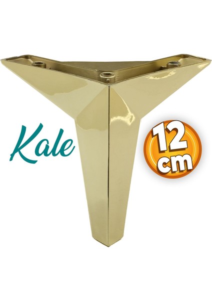 Kale Lüks Mobilya Kanepe Sehpa Tv Ünitesi Koltuk Ayağı 12 Cm Altın Gold Baza Ayakları