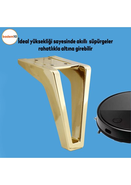 Penta Lüks Mobilya Kanepe Sehpa Tv Ünitesi Koltuk Ayağı 15 cm Altın Gold Baza Ayakları fiyatları