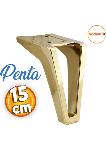 Penta Lüks Mobilya Kanepe Sehpa Tv Ünitesi Koltuk Ayağı 15 cm Altın Gold Baza Ayakları
