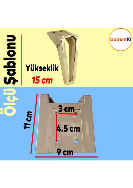 Penta Lüks Mobilya Kanepe Sehpa Tv Ünitesi Koltuk Ayağı 15 cm Altın Gold Baza Ayakları modelleri