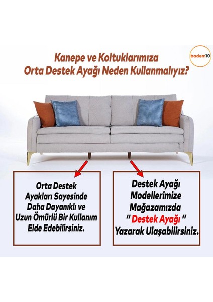 Penta Lüks Mobilya Kanepe Sehpa Tv Ünitesi Koltuk Ayağı 15 cm Altın Gold Baza Ayakları indirimleri