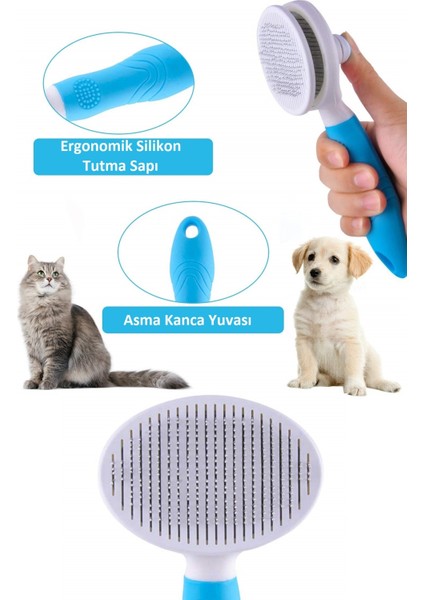 Kedi Fırça ve Tarağı Kıl Tüy Toplama Basmalı Tiftik Kedi Köpek Evcil Hayvan Temizleme Masaj Aleti