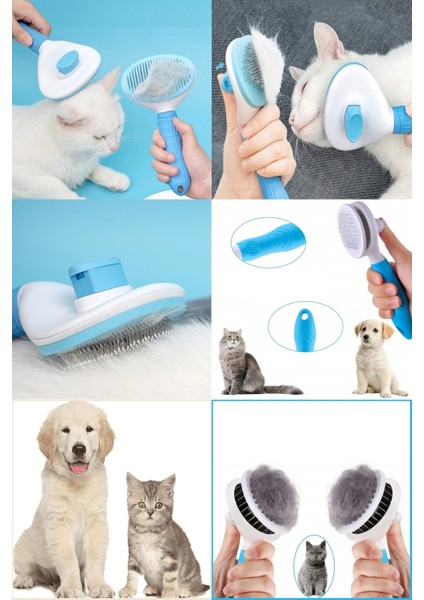 Kedi Fırça ve Tarağı Kıl Tüy Toplama Basmalı Tiftik Kedi Köpek Evcil Hayvan Temizleme Masaj Aleti fırsatları