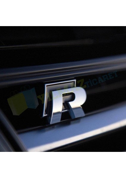 Volkswagen R Metal Ön Panjur Logo Amblem 3D Vidasız Yüksek Kalite modelleri