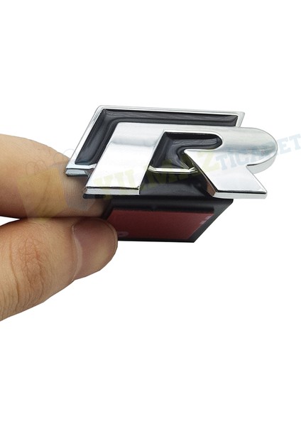 Volkswagen R Metal Ön Panjur Logo Amblem 3D Vidasız Yüksek Kalite fırsatları