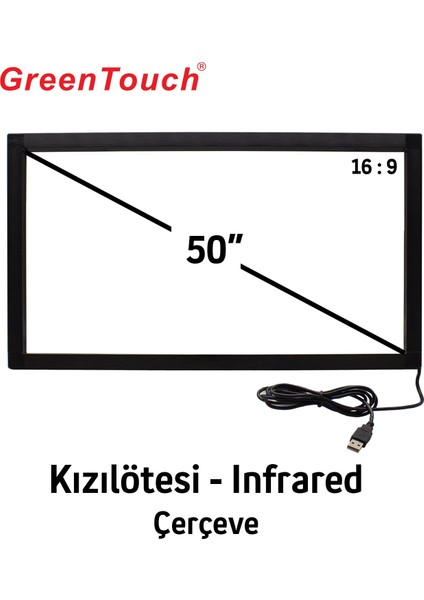 50" Green Touch Ir Dokunmatik Çerçeve 10 Nokta