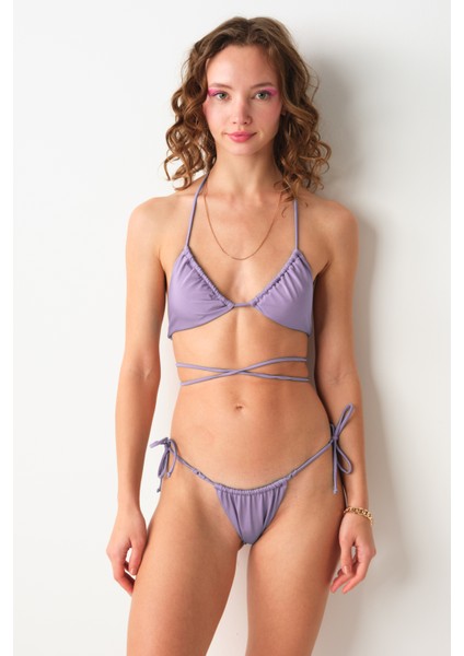 Aqua Üçgen Bikini Tek Üst Lila 239105