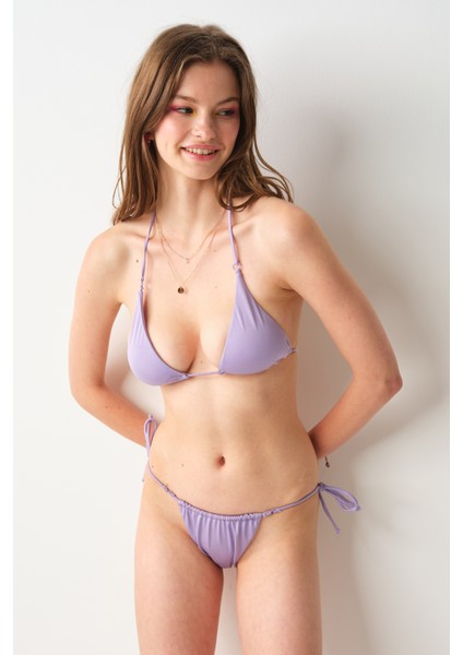 Aqua Üçgen Bikini Tek Üst Lila 239105
