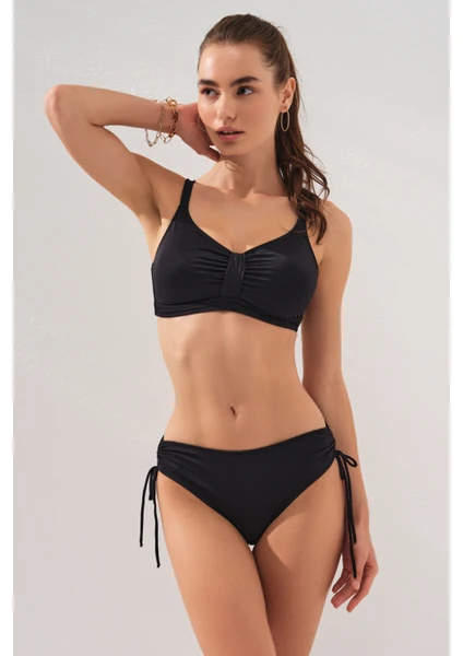 Pierre Cardin Curly Soft Pedli Toparlayıcı Bikini Takım Siyah 231248