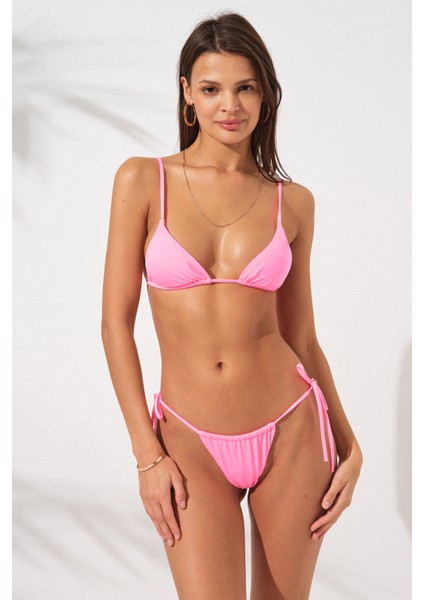 Pierre Cardin Üçgen Brazilian Bikini Takım Neon Pembe 231245