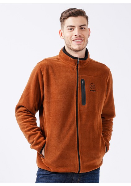 Regular Fit  Kahve Erkek Şardonlu Polar Sweatshirt W222579SZ