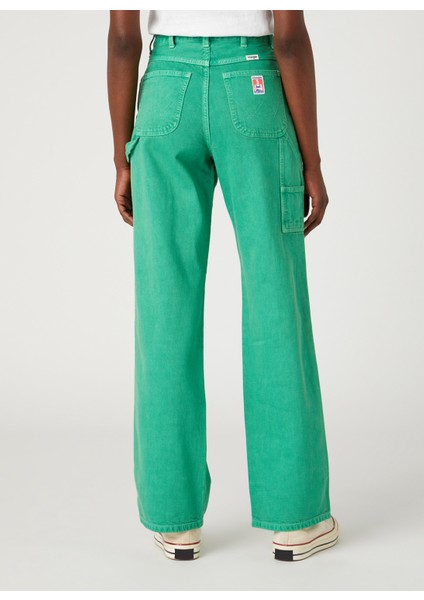 Berrak Tüzünataç x Wrangler Cepli Rahat Normal Bel Açık Yeşil Pantolon W26CXMG25 indirimleri