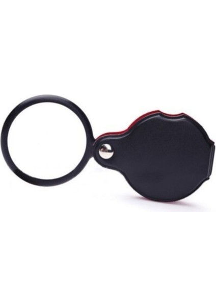 5x 60MM Cam Optik Lens,katlabilir,deri Kaplamalı Cep Büyüteç