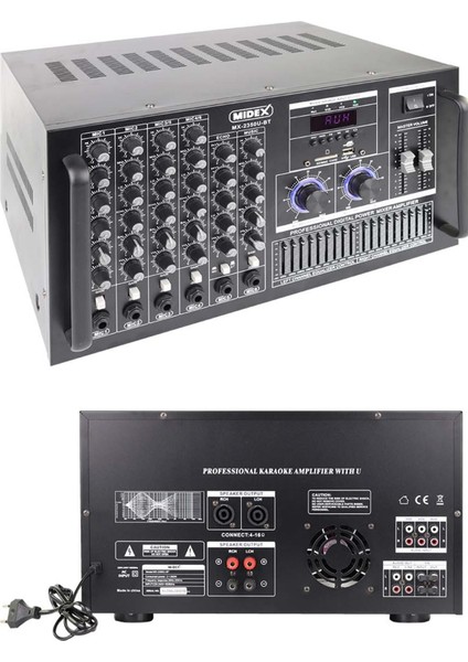 Mx-2350U Ekolayzer'lı Stereo Power Mikser Anfi 2x350 Watt 4-16 Ohm