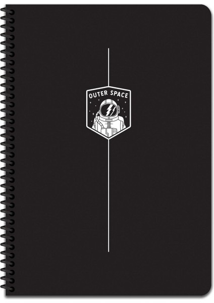 A4 Çizgili Defter Uzay Outer Space