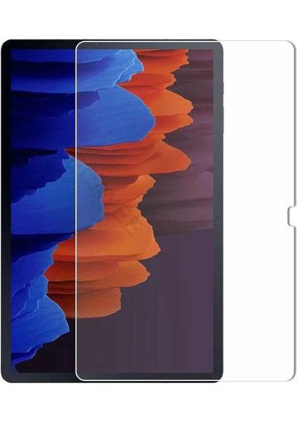 Samsung Galaxy Tab S7 Fe Lte (T737-T736-T733-T730) Ekran Koruyucu Esnek Nano Kırılmaz Cam (Blue)