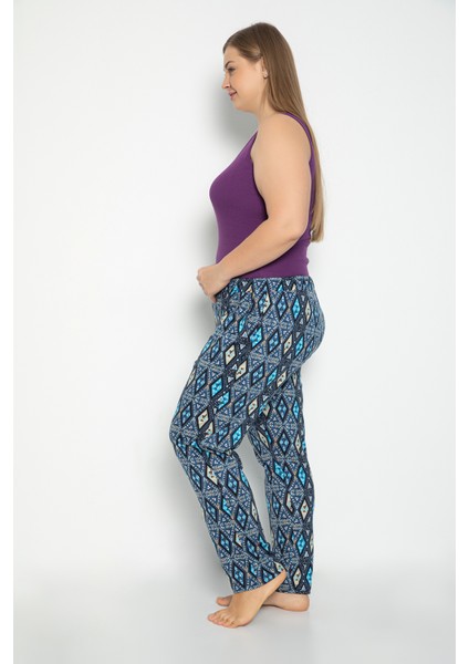 Vıshenka kadın Modal Baskılı Cepli Pijama Altı