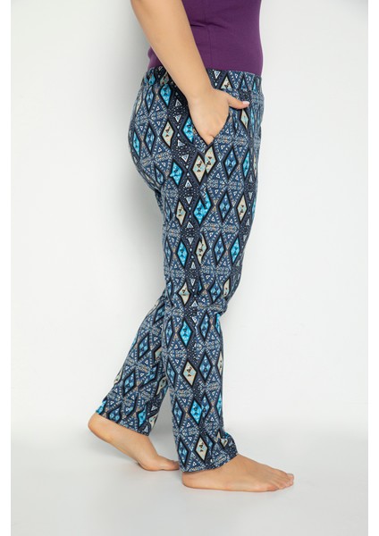 Vıshenka kadın Modal Baskılı Cepli Pijama Altı