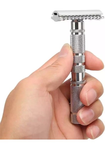 Shave S8 Manuel Tıraş Makinesi + U3 Full Metal Ustura + 5'li Platinum Jilet