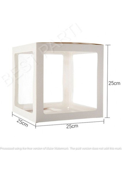 Beyaz Şeffaf Balon Kutusu H Harfli 25X25 cm fiyatları