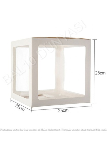 Beyaz Baby Yazılı Şeffaf Balon Kutusu Boy El Yazılı Folyo Balon ve Balon Seti