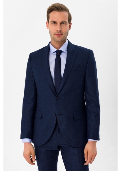Slimfit Armürlü Takım Elbise