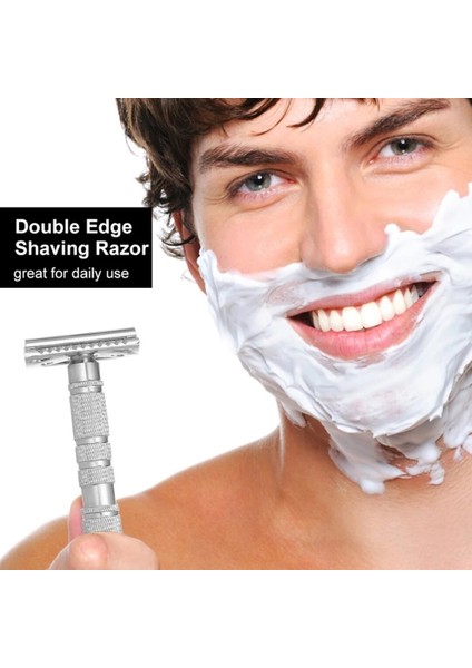 Shave S8 Manuel Tıraş Makinesi + U3 Full Metal Ustura + 5'li Platinum Jilet