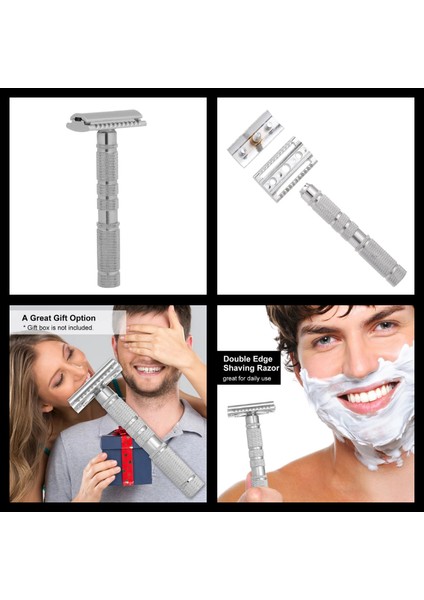Shave S8 Manuel Tıraş Makinesi + U3 Full Metal Ustura + 5'li Platinum Jilet
