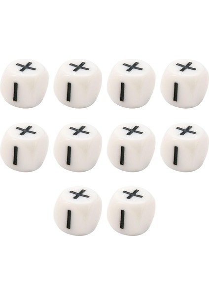 10X Sembol Zar Reçine Ekipmanı Yaratıcı Hediye Öğretme Aracı Matematik Sayımı Beyaz (Yurt Dışından) fırsatları