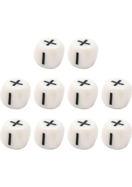 10X Sembol Zar Reçine Ekipmanı Yaratıcı Hediye Öğretme Aracı Matematik Sayımı Beyaz (Yurt Dışından) indirimleri