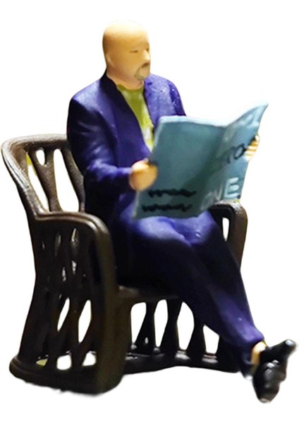 1:64 Ölçek Küçük Insanlar Diorama Manzarası S Gösterge Kum Masası Dekor Aksesuar Tren Adamı Kitap ile (Yurt Dışından) fırsatları