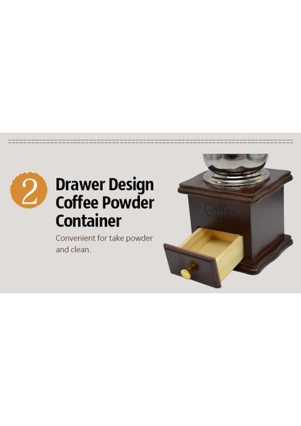 Manuel Vintage Bronz Kahve Değirmeni Ev Retro Ahşap Kahve Değirmeni ile Porselen Hareketi Fasulye Değirmeni Blender | Kahve Değirmeni | Kahve Öğütücü Öğütücü Kahve (Yurt Dışından)