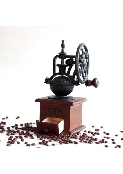 Klasik Ahşap Manuel Kahve Öğütücü El Dökme Demir Retro El Yapımı Kahve Çekirdekleri Spice Mini Burr Değirmen Öğütücüler Mutfak Aracı | Manuel Kahve Öğütücüler (Yurt Dışından)