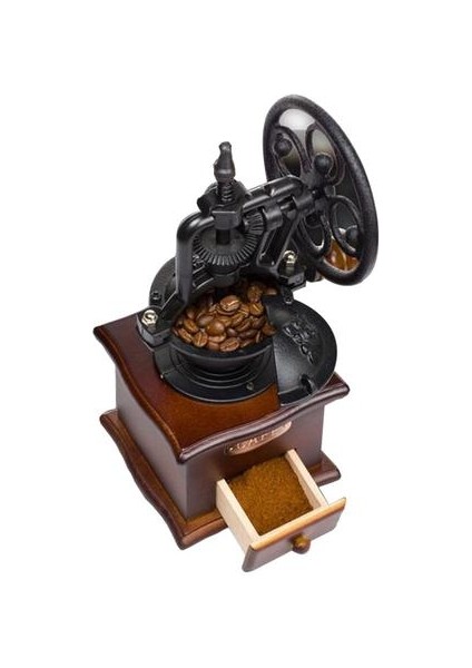 Klasik Ahşap Manuel Kahve Öğütücü El Dökme Demir Retro El Yapımı Kahve Çekirdekleri Spice Mini Burr Değirmen Öğütücüler Mutfak Aracı | Manuel Kahve Öğütücüler (Yurt Dışından)